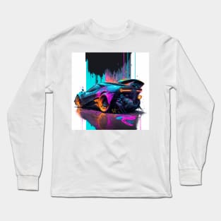 Living Life in Colour, Cyberpunk Supercar Long Sleeve T-Shirt